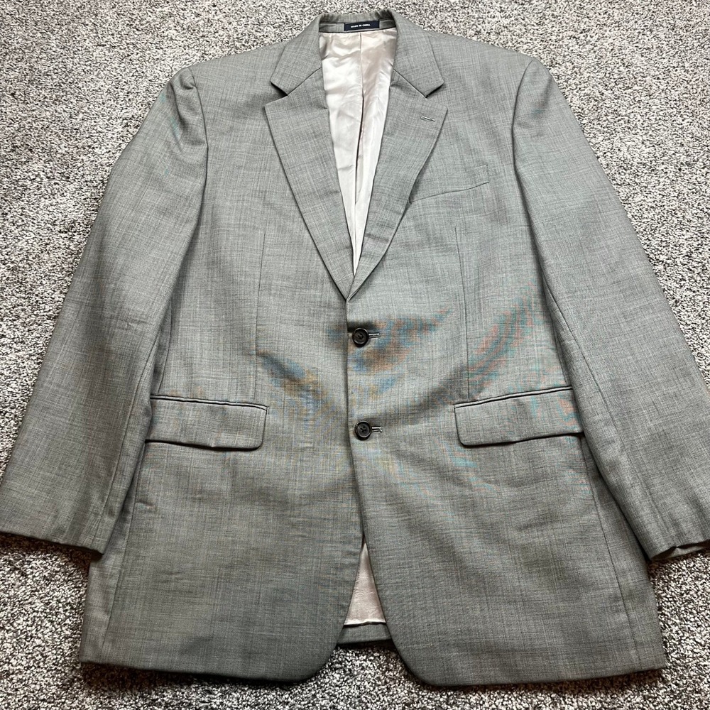 Ralph Lauren Wool Blazer Men 42L Gray Classic Fit Suit Jacket Made for Dillard's